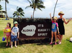 Poipu Beach Park welcome sign